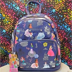 Disney Princess 10" Mini Backpack with All Over Print by Fast Forwarding